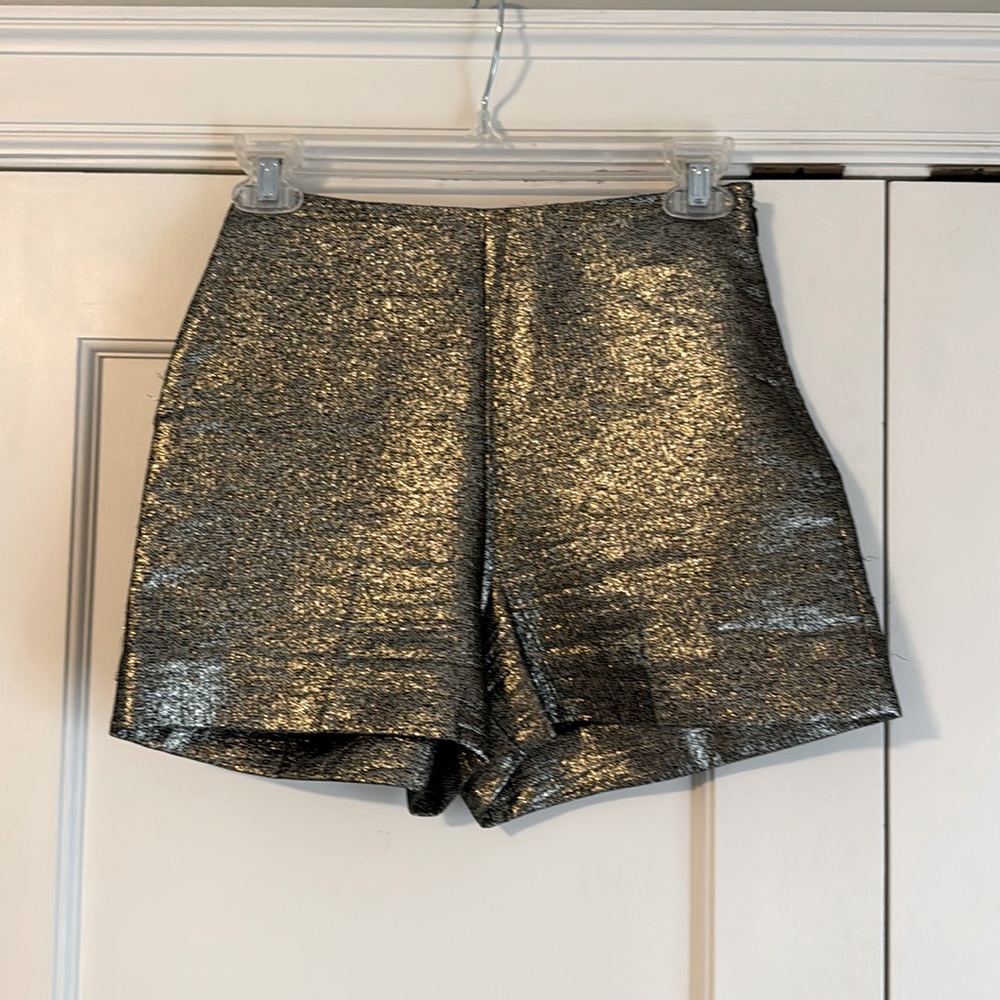 DVF GOLD METALLIC SHORTS